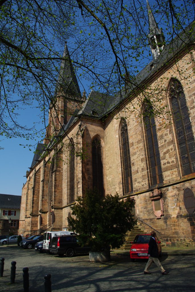 Marburg, gotische Luth. St. Marien Kirche, erbaut von 1297 bis 1395 (13.04.2009)