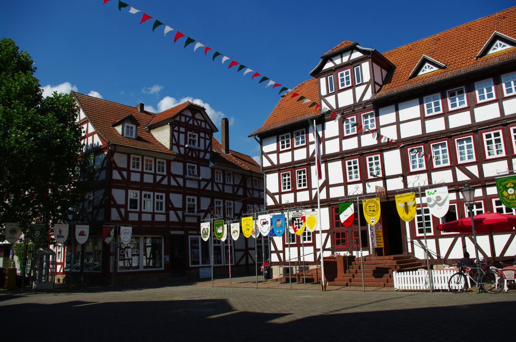 Marktplatz und Rathaus in Rotenburg an der Fulda (05.07.2009)