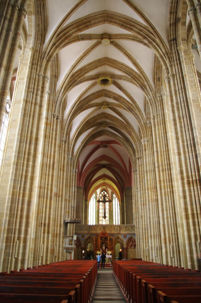Meien, Langschiff des Dom St. Johannis und St. Donatus, erbaut ab 1250 (20.07.2011)