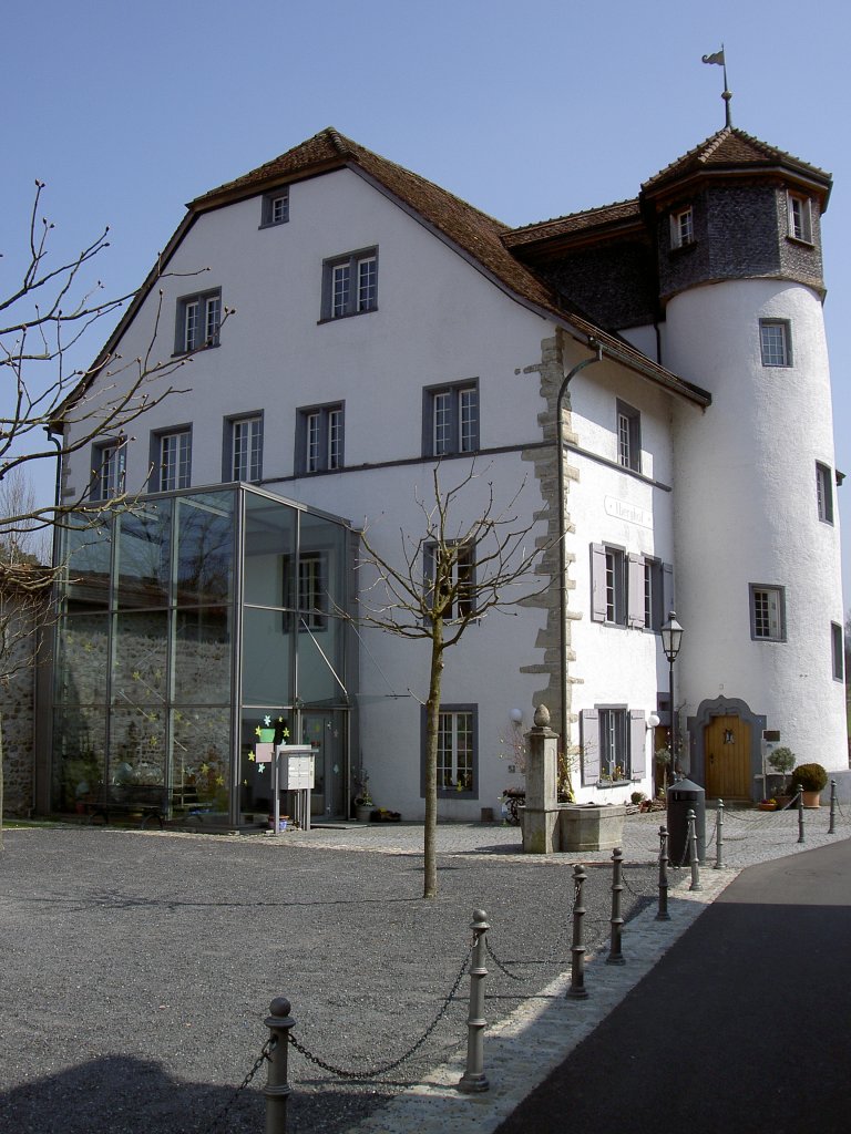 Mellingen, Iberghof, erbaut von 1570 bis 1580 im sptgotischen Stil (25.03.2012)
