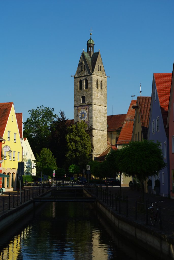 Memmingen, Ev. Kirche Unser Frauen, lteste Memminger Kirche, erbaut 1258 
(16.07.2009)