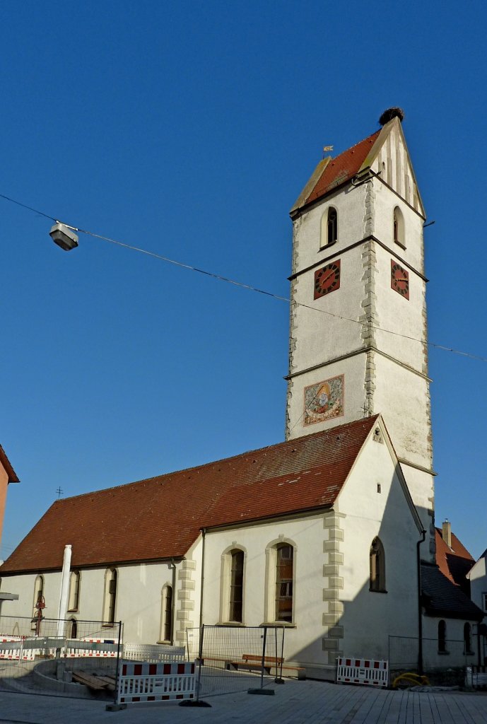 Mengen, die katholische Martinskirche, 1275 erstmals urkundlich erwhnt, Aug.2012