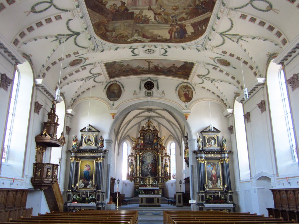Menzingen, Altre der St. Johannes Kirche, Hochaltar von 1639 (11.08.2012)