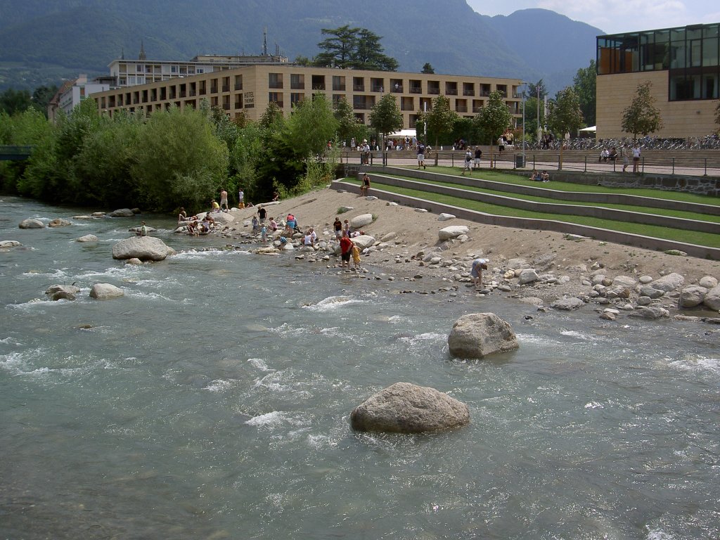 Meran, Etsch und Hotel Therme (04.08.2012)