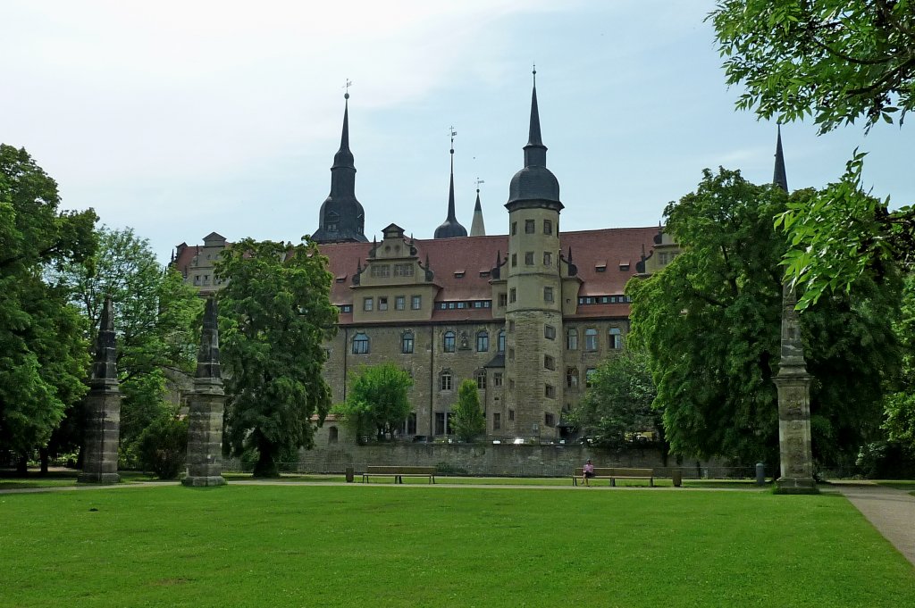 Merseburg, das Renaissanceschlo, Baumeister Melchior Brenner erbaute es von 1605-08, Mai 2012