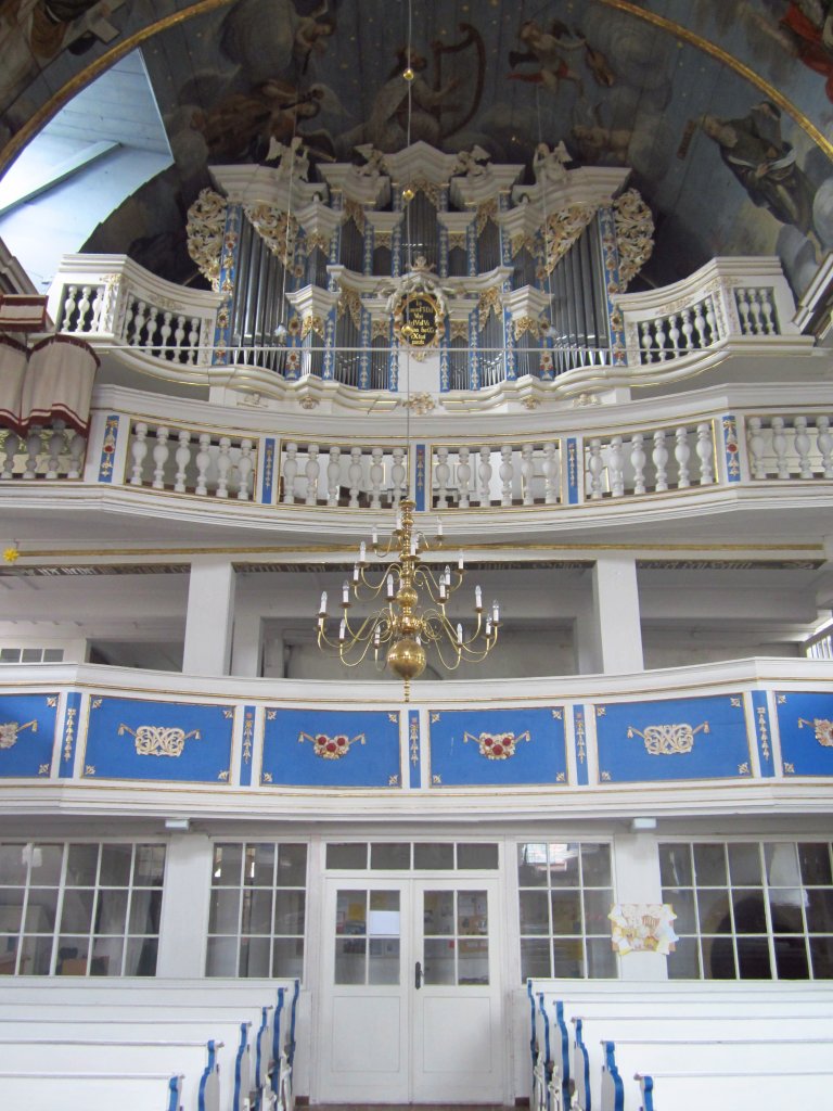 Mhlberg, St. Lukas Kirche, erbaut um 1300, barock umgestaltet von 1680 bis 1740, 
Volkland Orgel von 1729, Kreis Gotha