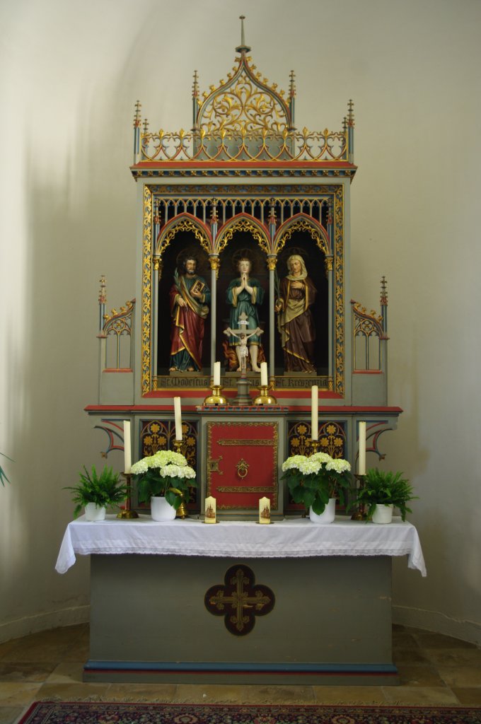 Michelstetten, Mittelalterliche Wehrkirche St. Veit, Altar (04.06.2011)