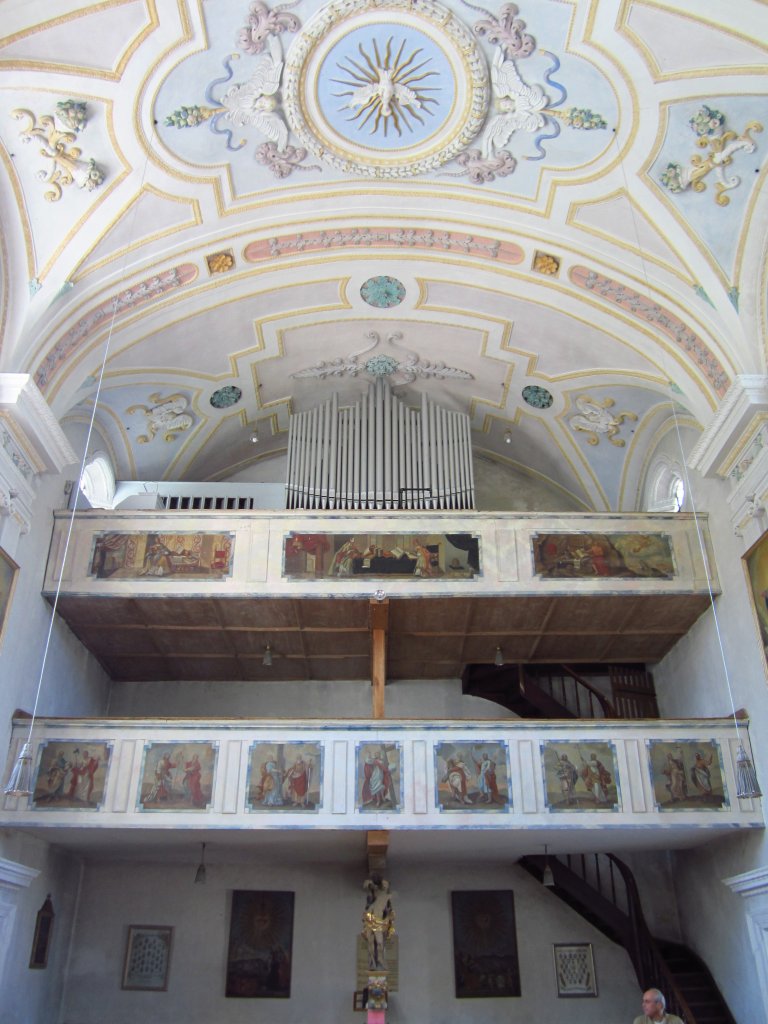 Mickhausen, Orgelempore der St. Wolfgang Kirche (23.07.2012)