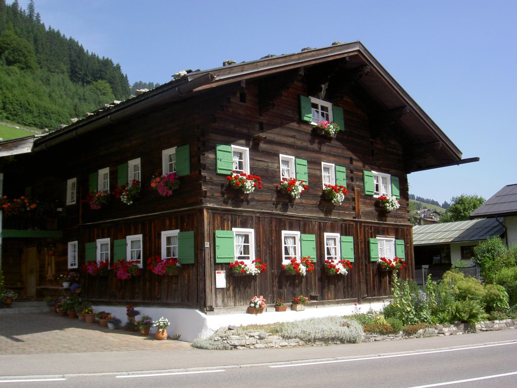 Mittelberg, Walserhaus von 1552, Kleinwalsertal (28.07.2013)