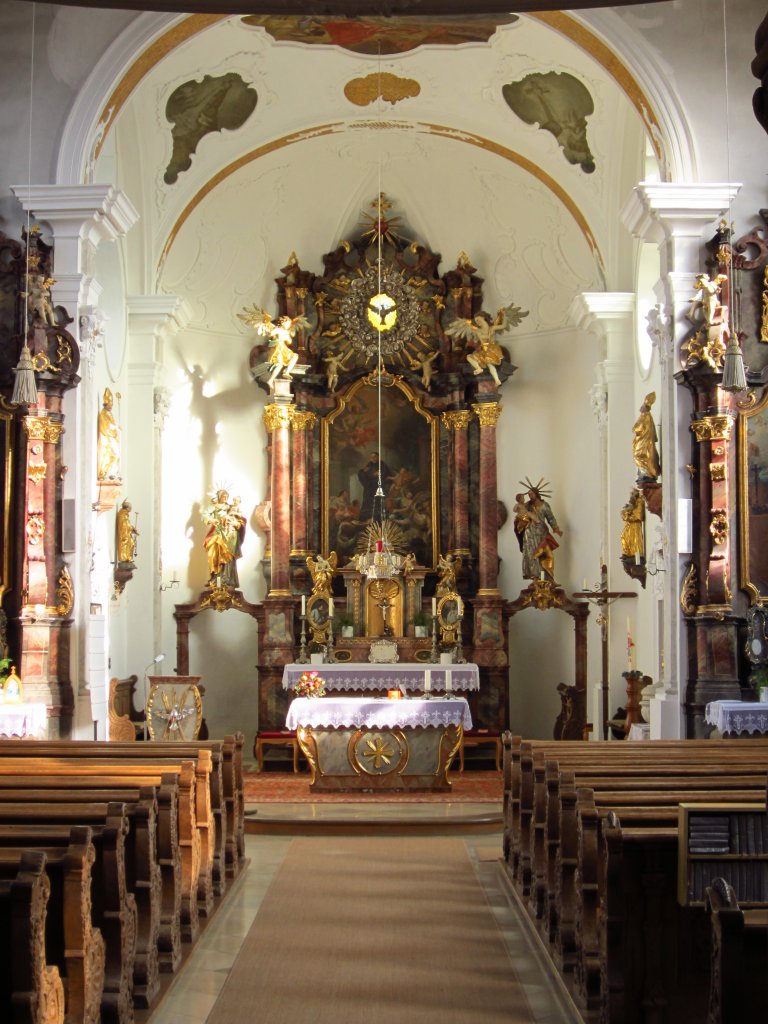 Mödingen, Hochaltar der St. Otmar Kirche (21.02.2012)