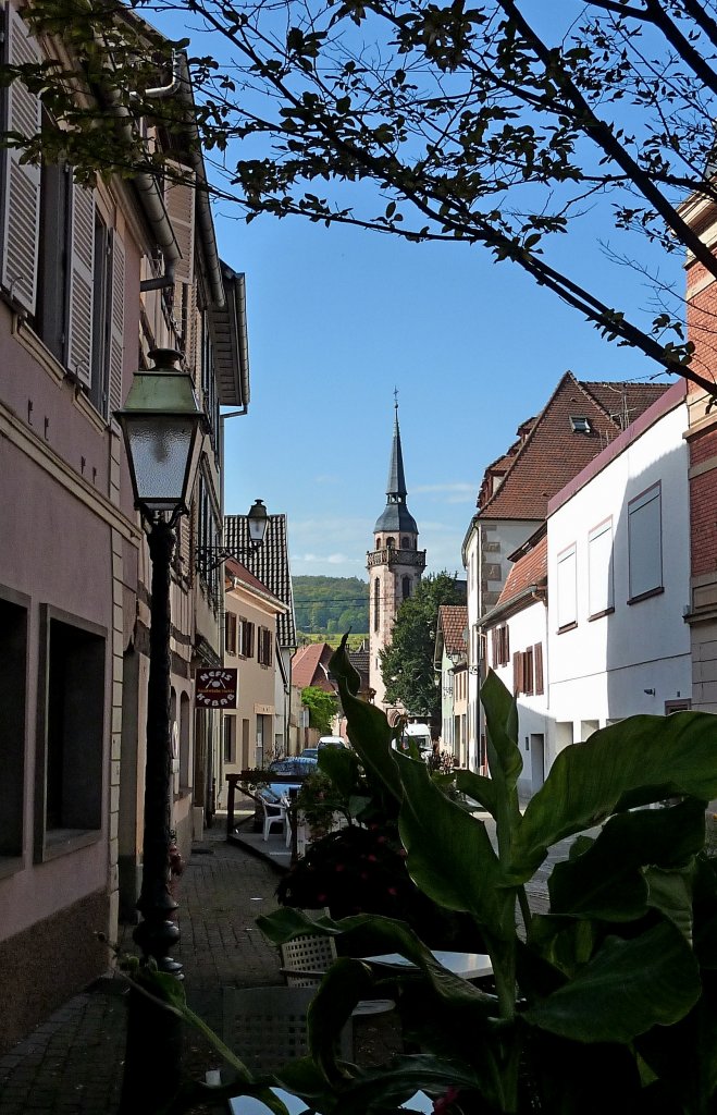 Molsheim, Blick zur evangelischen Kirche, erbaut 1900, Okt.2012