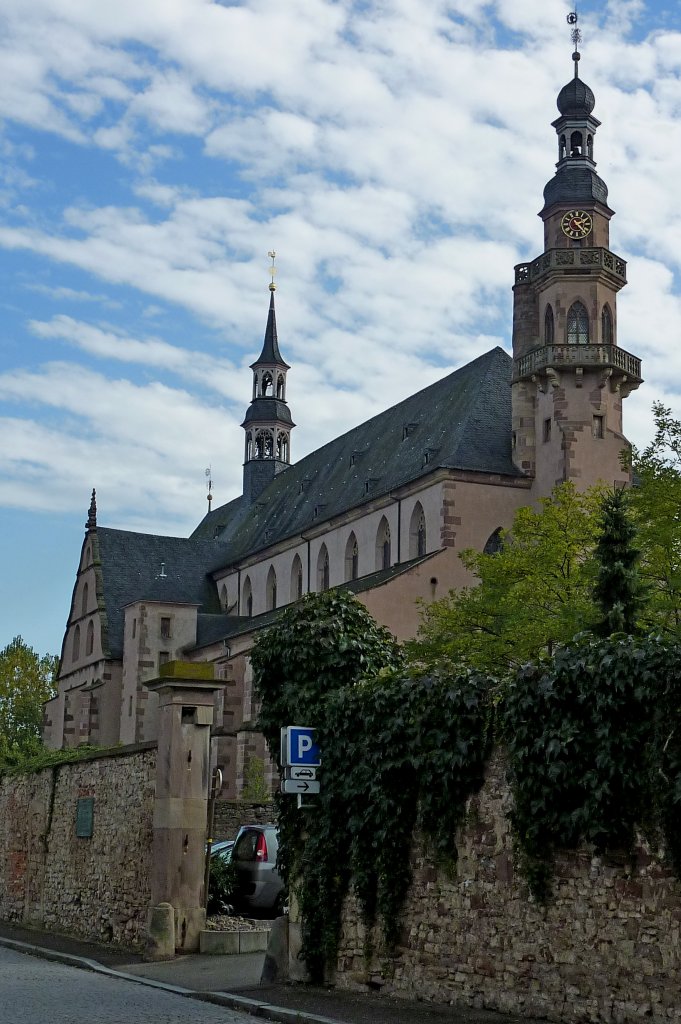 Molsheim, die St.Georgs-und Dreifaltigkeits-Kirche besitzt eine wertvolle Silbermann-Orgel von 1781, Okt.2012