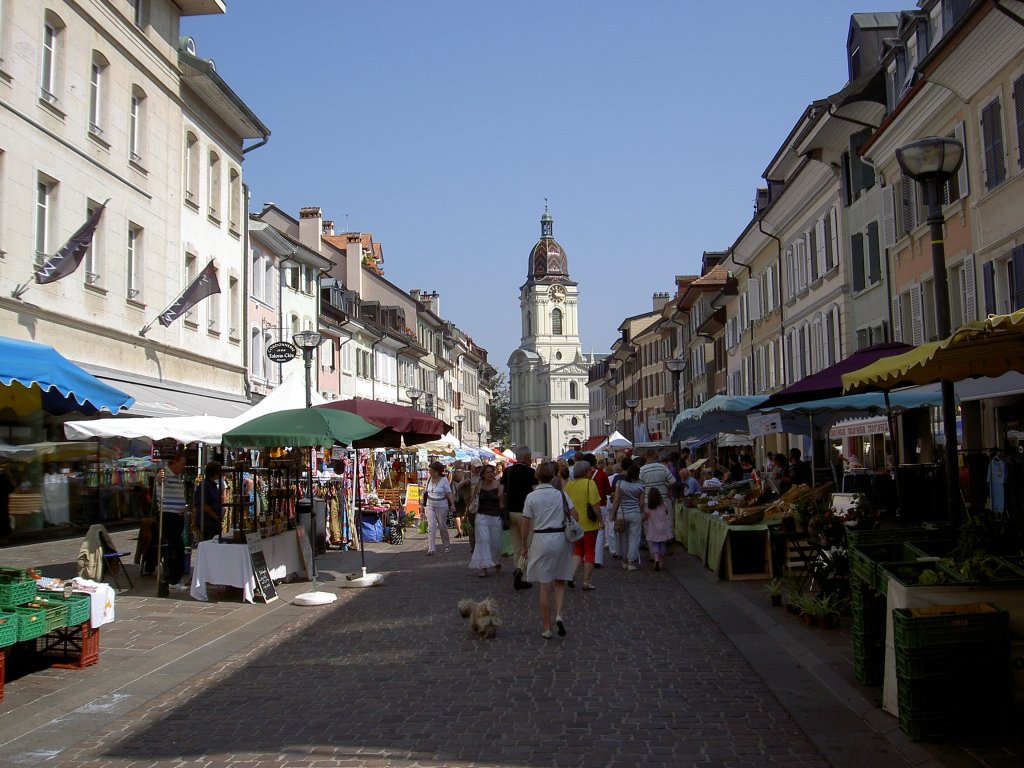 Morges, Huser in der Grand Rue (08.09.2012)