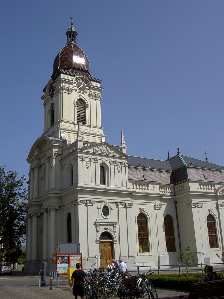 Morges, Ref. Kirche, erbaut von 1769 bis 1771 (08.09.2012)