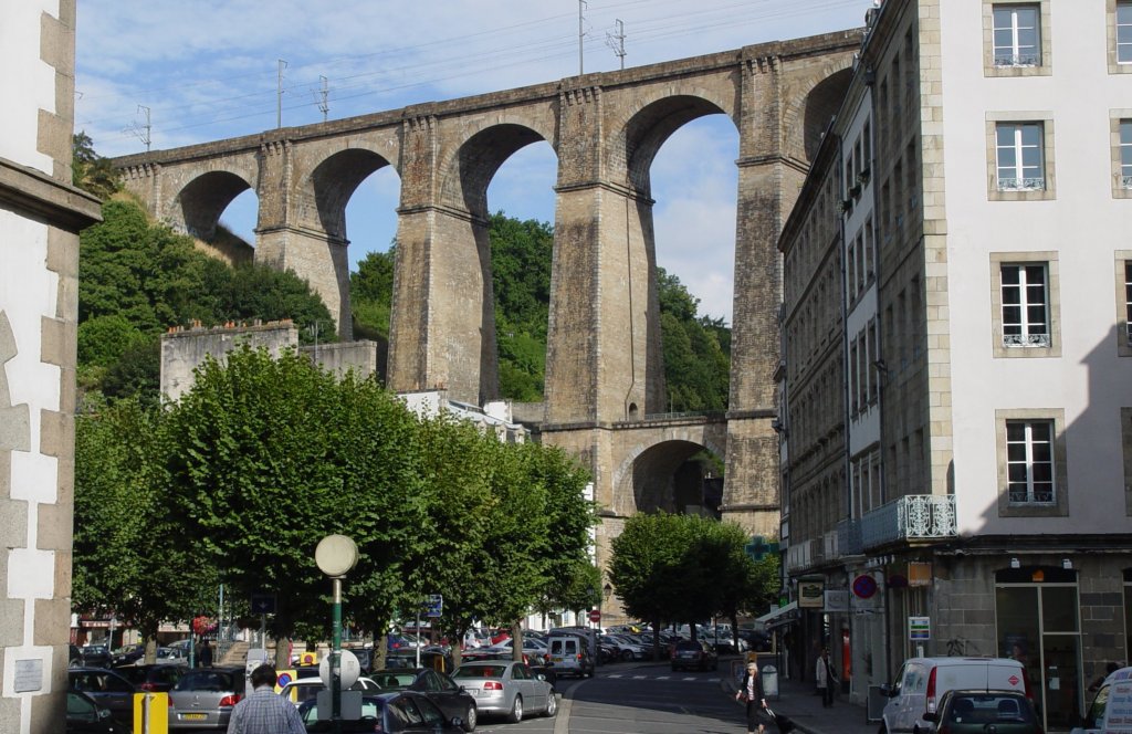 Morlaix und sein Eisenbahnviadukt am 22.07.2009