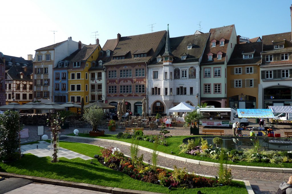 Mlhausen (Mulhouse), Renaissancefassaden in der Altstadt, Sept.2012 