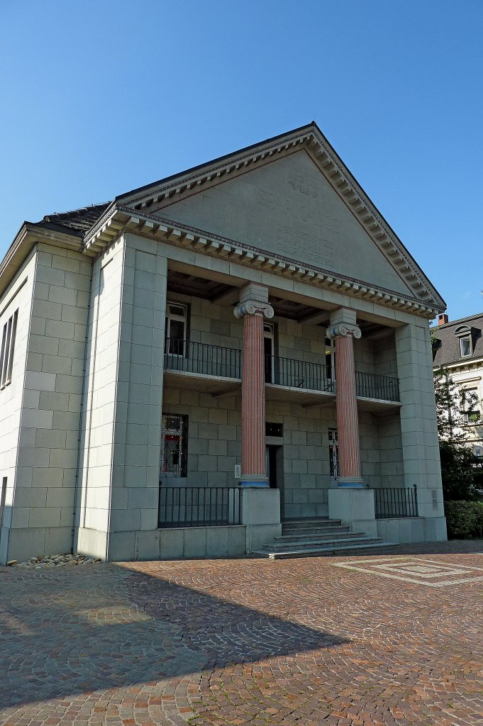 Mllheim, die Alte Sparkasse von 1912, im Volksmund  Spartempel  genannt, Aug.2011