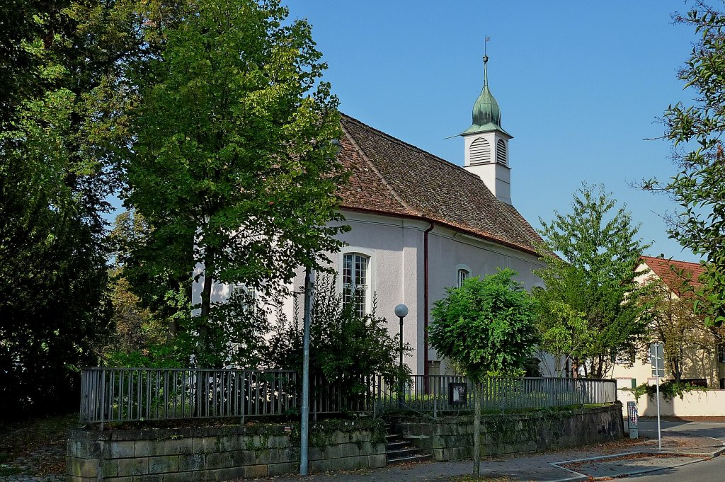 Mllheim, die Margarethenkirche, 1372 erstmals urkundlich erwhnt, 1755 im Barockstil neu aufgebaut, Aug.2011