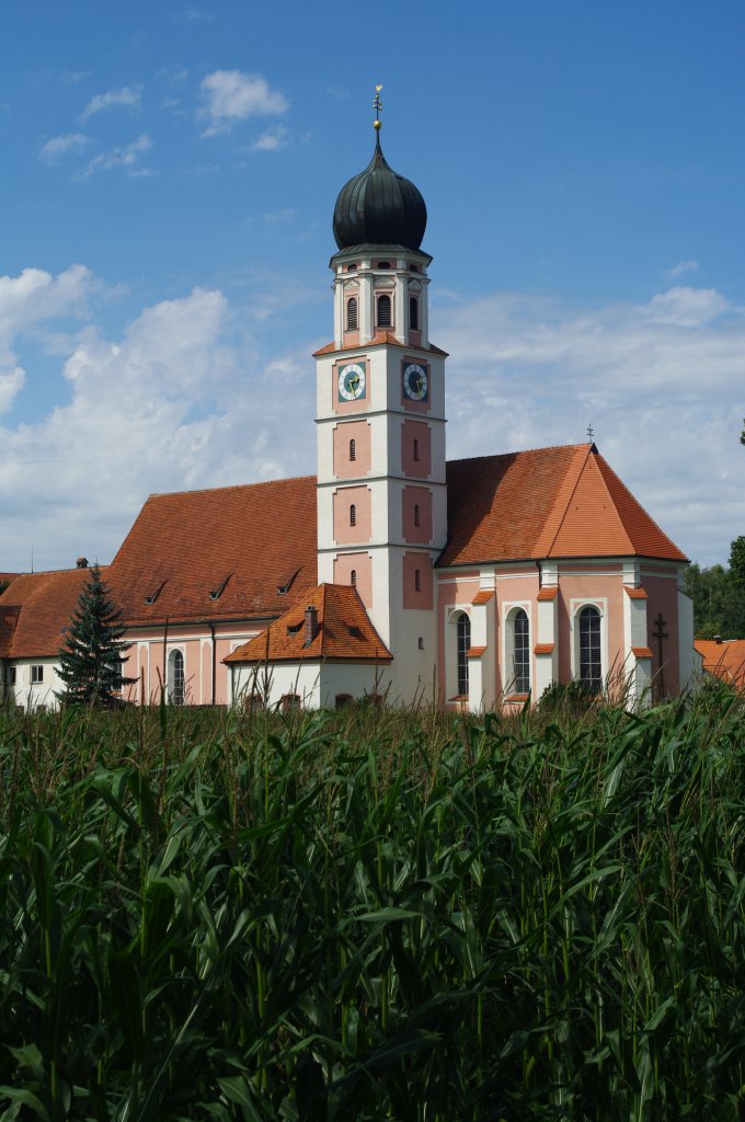 Mussenhausen, Wallfahrtskirche Unserer Lieben Frau vom Berge Karmel, 
erbaut ab 1653, Landkreis Unterallgu (14.08.2011)