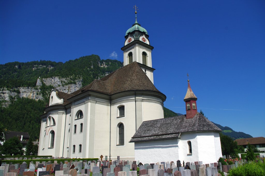 Nfels, St. Fridolin Kirche, Kanton Glarus (03.07.2011)