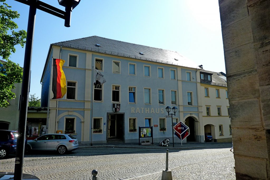 Naila, das Rathaus, die Stadt wurde bekannt durch die spektakuläre Ballonflucht 1979 aus der  DDR 