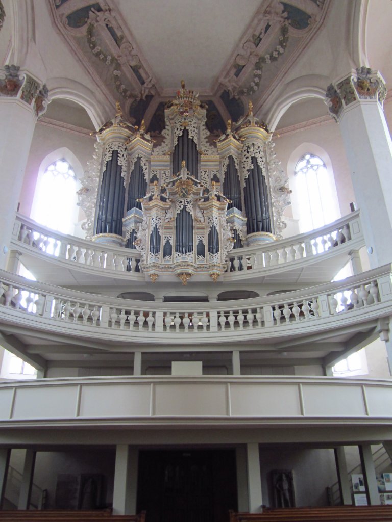 Naumburg, Wenzelskirche, Orgel von Zacharias Hildebrandt von 1746 (13.05.2012)