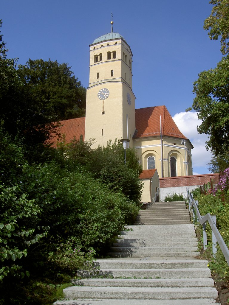 Neuburg an der Kamel, St. Maria Himmelfahrt Kirche, erbaut ab 1593, Landkreis 
Gnzburg (15.09.2011)