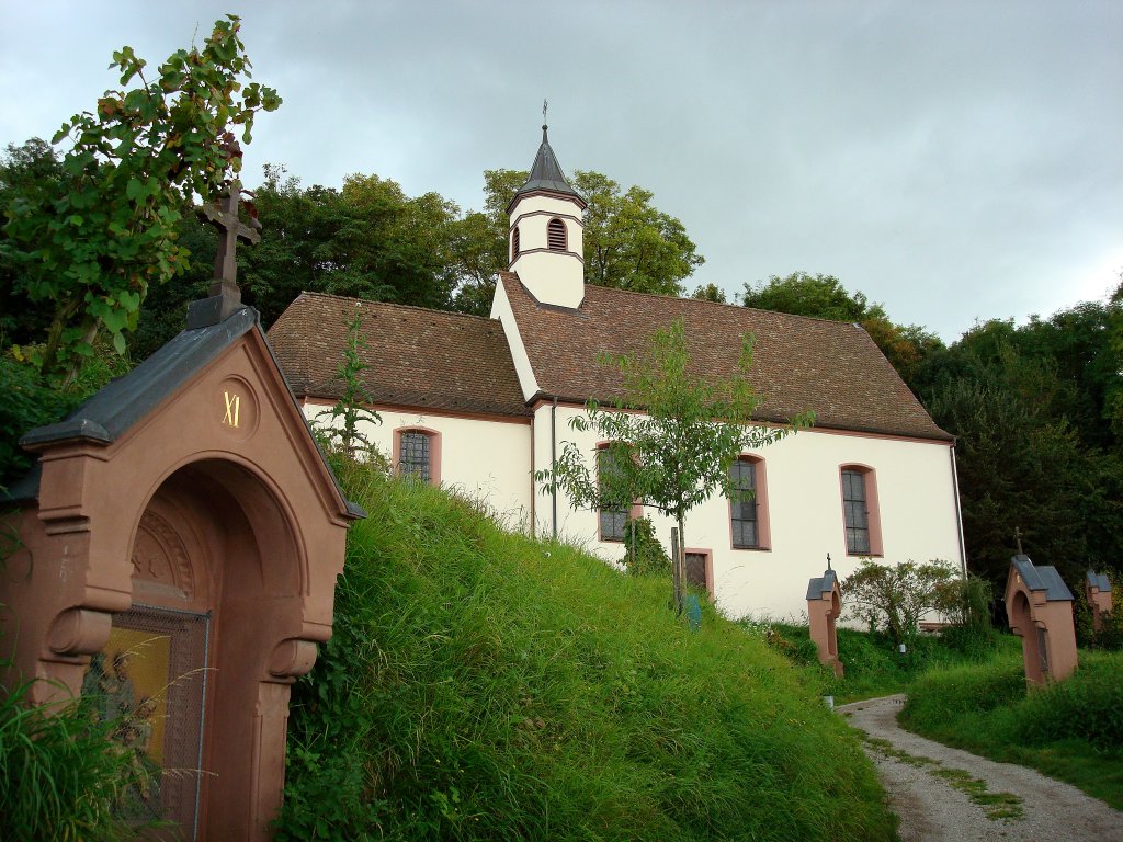 Niederrotweil am Kaiserstuhl, die Wallfahrtskapelle St.Pantaleon wurde 1741 erbaut, 2008