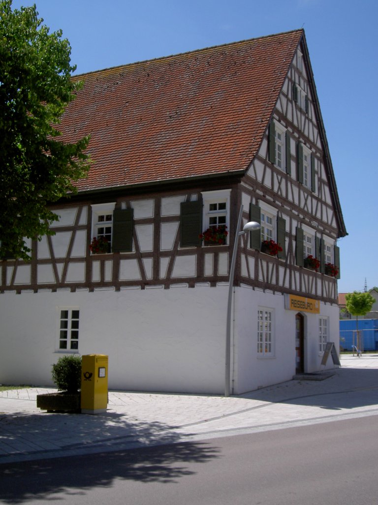 Niederstotzingen, Fachwerkrathaus, Landkreis Heidenheim (28.06.2011)