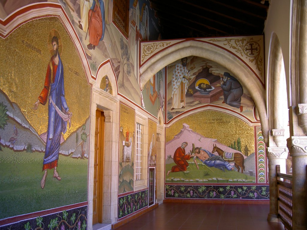Nikosia, Wandmosaike im Kykkos Kloster (15.11.2006)
