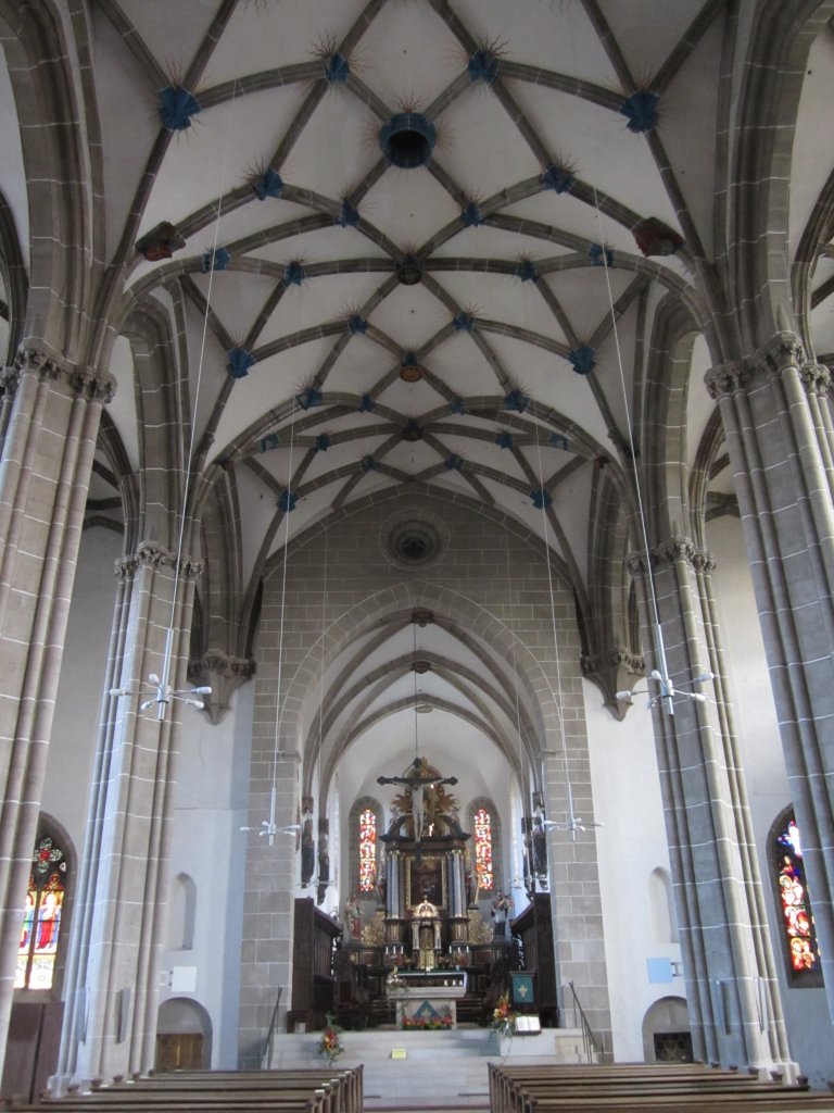 Nordhausen, Dom, Langhaus mit Altar von 1450 (29.09.2012)