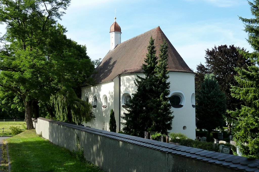 Ochsenhausen, die Friedhofskirche, Aug.2012