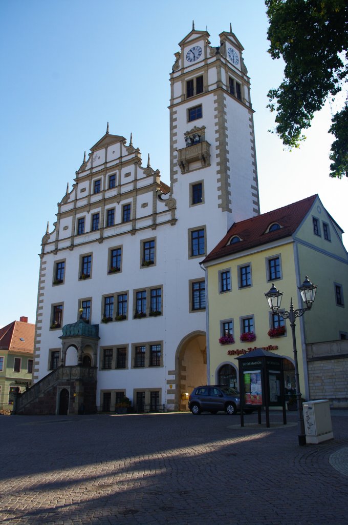 Oschatz, Rathaus, erbaut 1842 von Gottfried Semper (23.07.2011)
