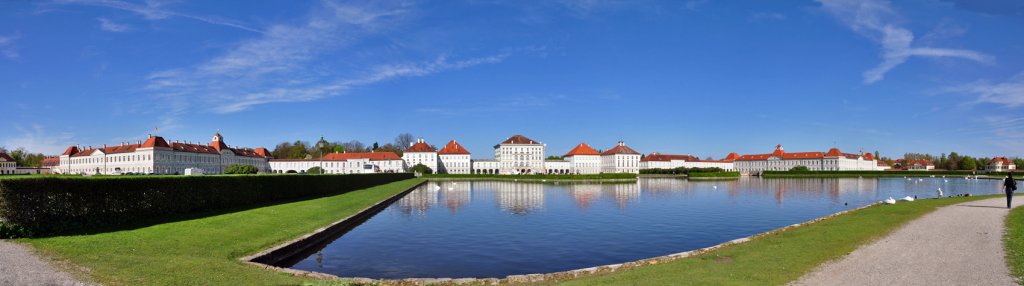 Panoramabild vom Nymphenburger Schlo in Mnchen - 28.04.2012