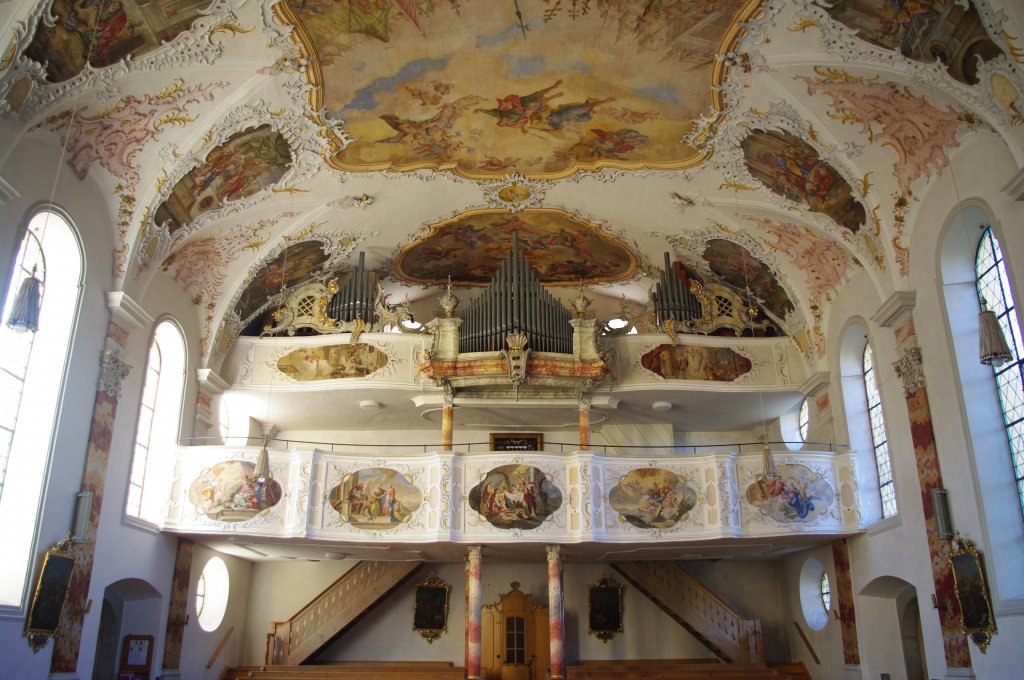 Petersthal, St. Peter und Paul Kirche, Orgelempore, Kreis Oberallgu (23.10.2011)