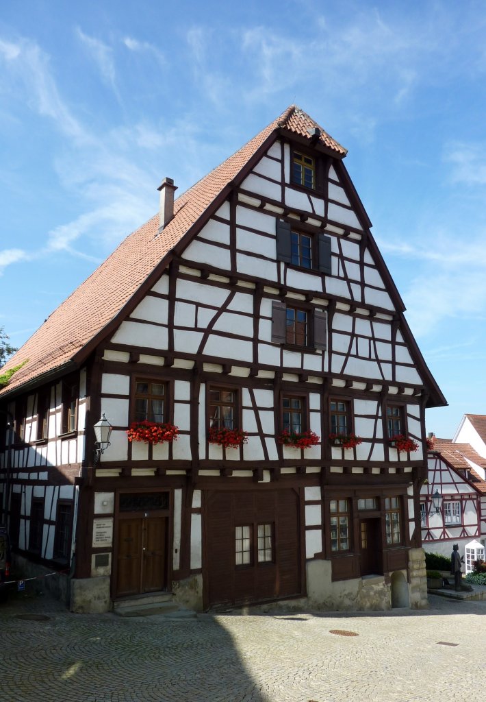 Pfullendorf, das Bindhaus von 1499, heute Heimat-und Handwerkermuseum, Aug.2012