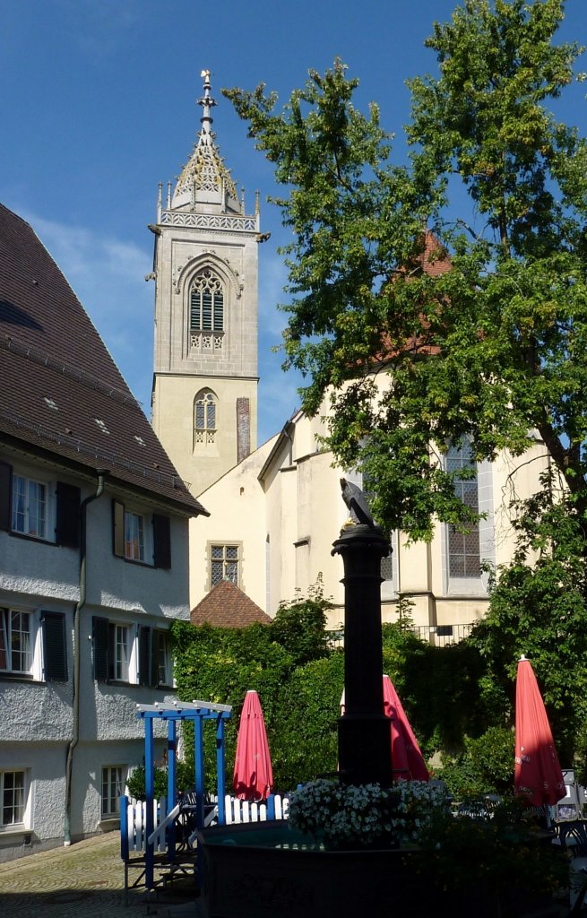 Pfullendorf, Blick zur Kirche St.Jakob, Aug.2012