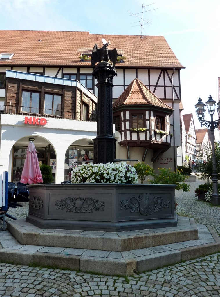 Pfullendorf, Brunnen auf der Hauptstrae, Aug.2012