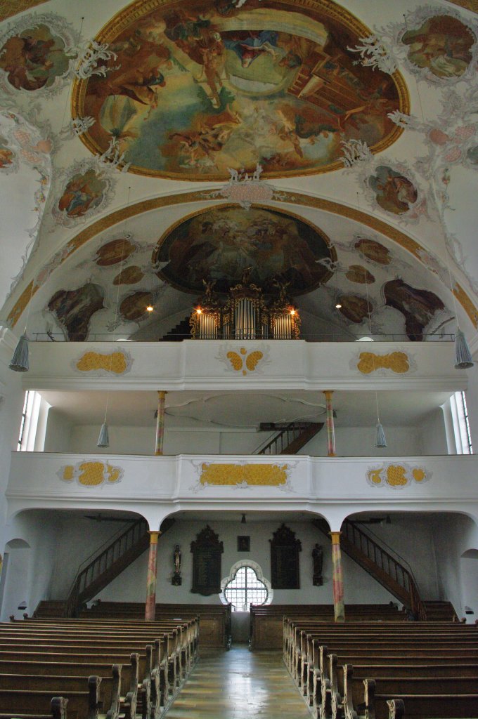 Ple, Kirche St. Gordian und Epimach, Fresken von Eustachius Gabriel, 
Landkreis Unterallgu (16.04.2011)