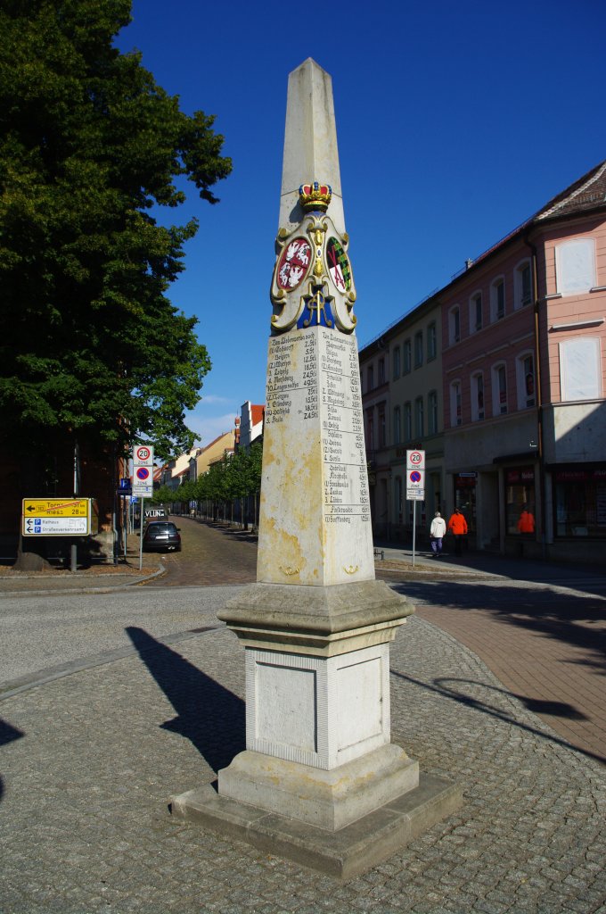 Postsule am Marktplatz von Bad Liebenwerda (24.07.2011)