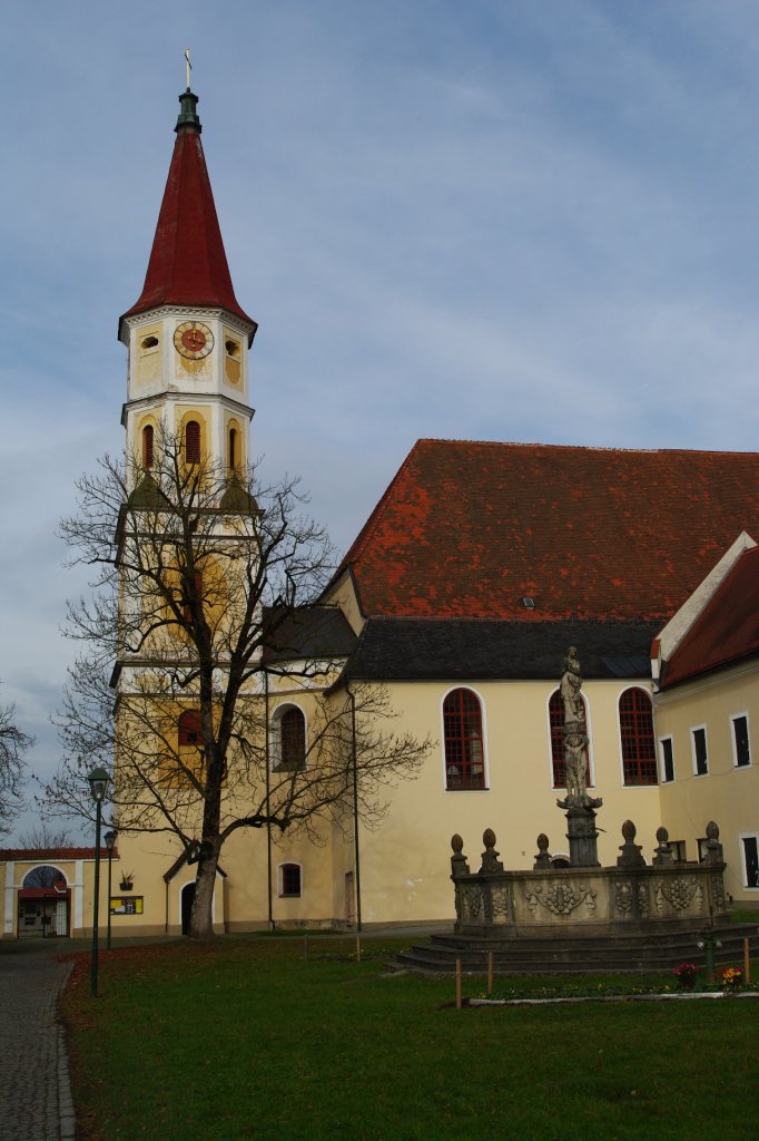 Ranshofen, Stiftskirche St. Pankratius, 1698 barockisiert (27.11.2009)
