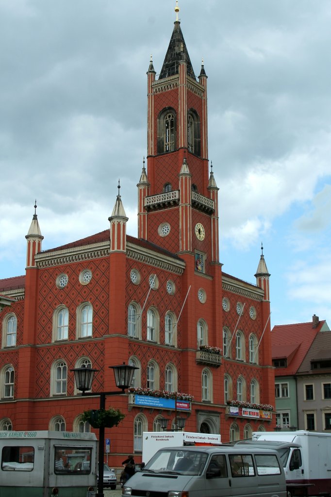 Rathaus Kamenz, erbaut im italienischen Renaissance-Stil. (Aufnahme vom 01.07.2011)