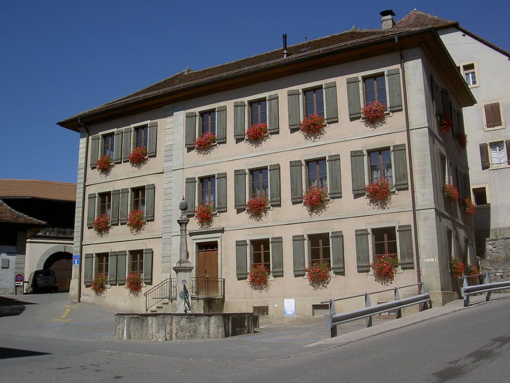 Rathaus von Lucens in der Ruelle de L´Helvetia (18.08.2012)
