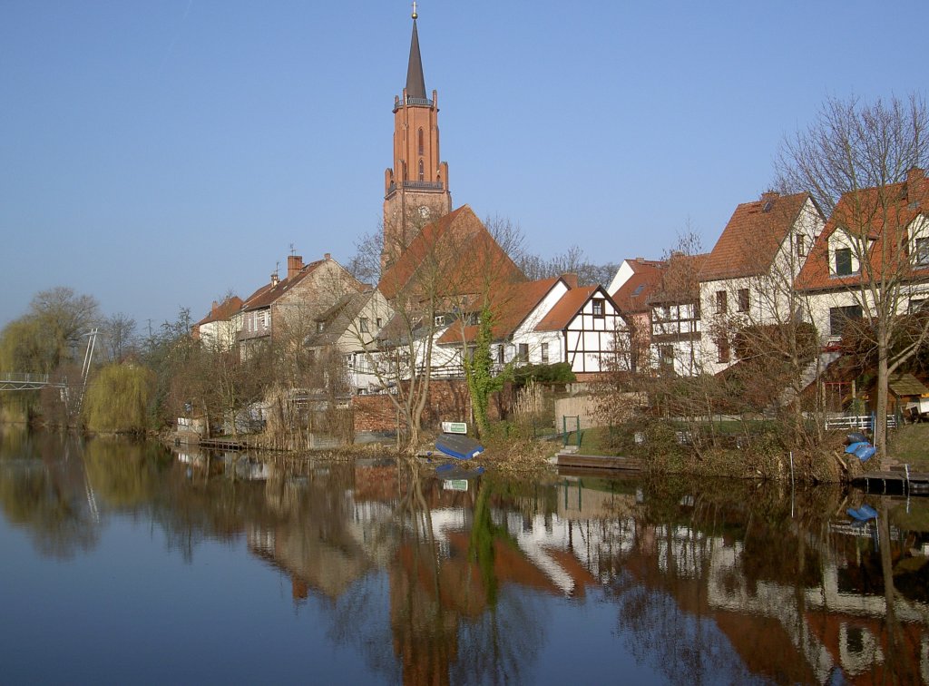 Rathenow, Altstadt mit St. Marienkirche an der Havel (17.03.2012)