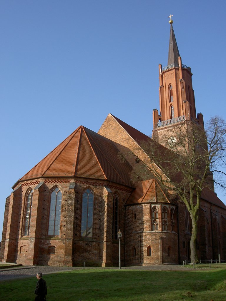 Rathenow, St. Marien Kirche, erbaut Anfang des 13. Jahrhunderts, Kreis Havelland 
(17.03.2012)