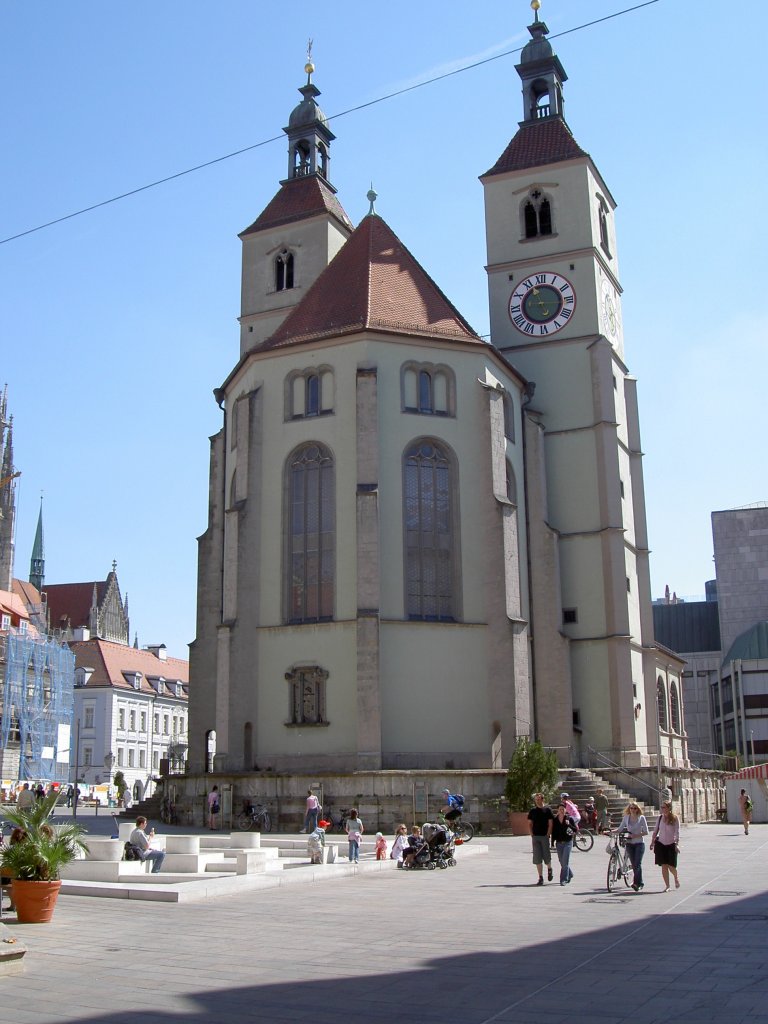 Regensburg, Neupfarrkirche, erbaut von 1519 bis 1540, ab 1542 protestantische 
Kirche (01.05.2007)