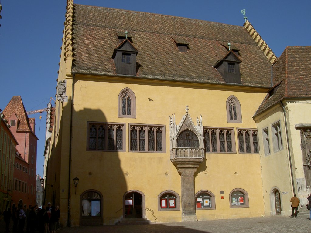 Regensburg, Reichssaalbau des alten Rathaus, erbaut 1360 (01.05.2007)