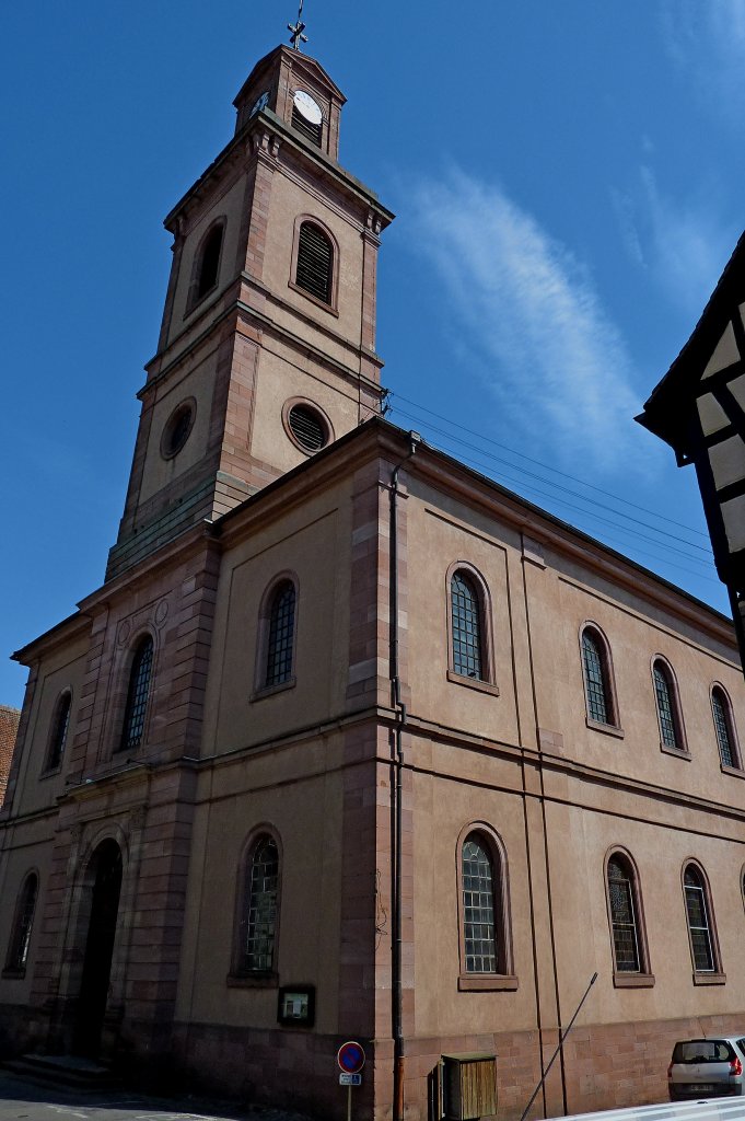 Reichenweier (Riquewihr) im Elsa, die evangelische Kirche, Sept.2011