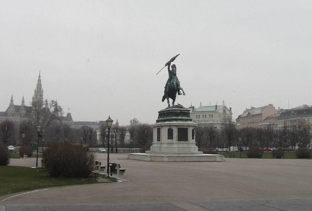 Reiterstandbild Erzherzog Karls in Wien am 24.3.2013.