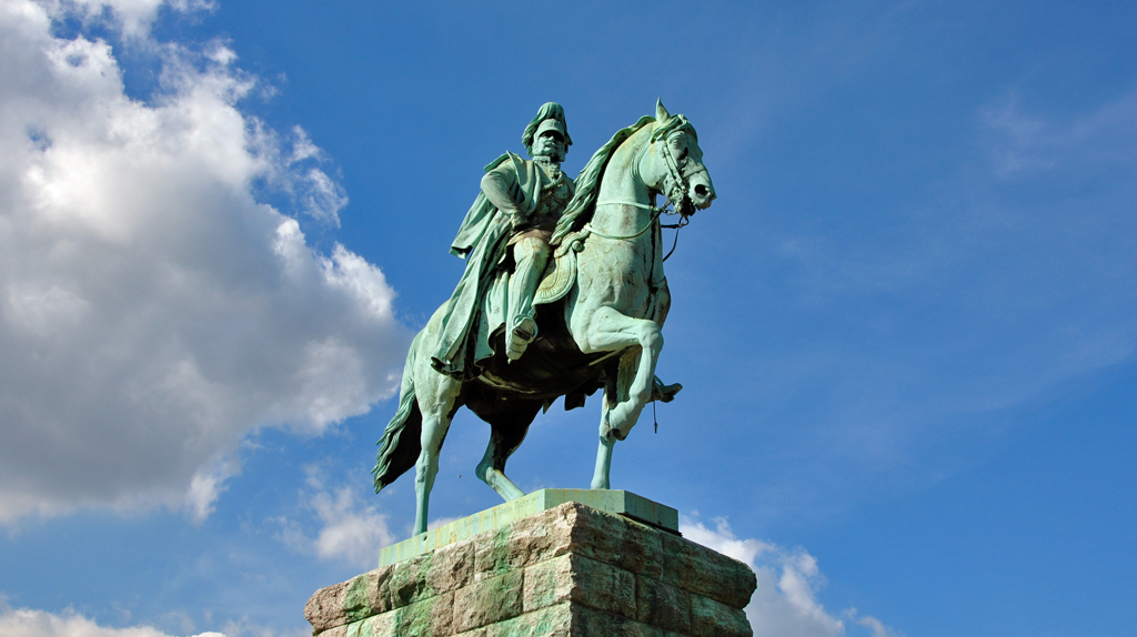 Reiterstatue  Kaiser Wilhelm I  an der Hohenzollernbrcke auf der Kln-Deutzer Seite - 21.09.2010